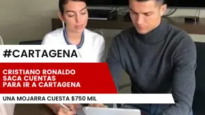 Cristiano Ronaldo quiere ir Cartagena pero no la alcanza para almorzar. Está sacando cuentas