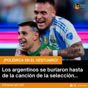 Jugadores de Argentina se burlaron de  la Selección Colombia y de su canción