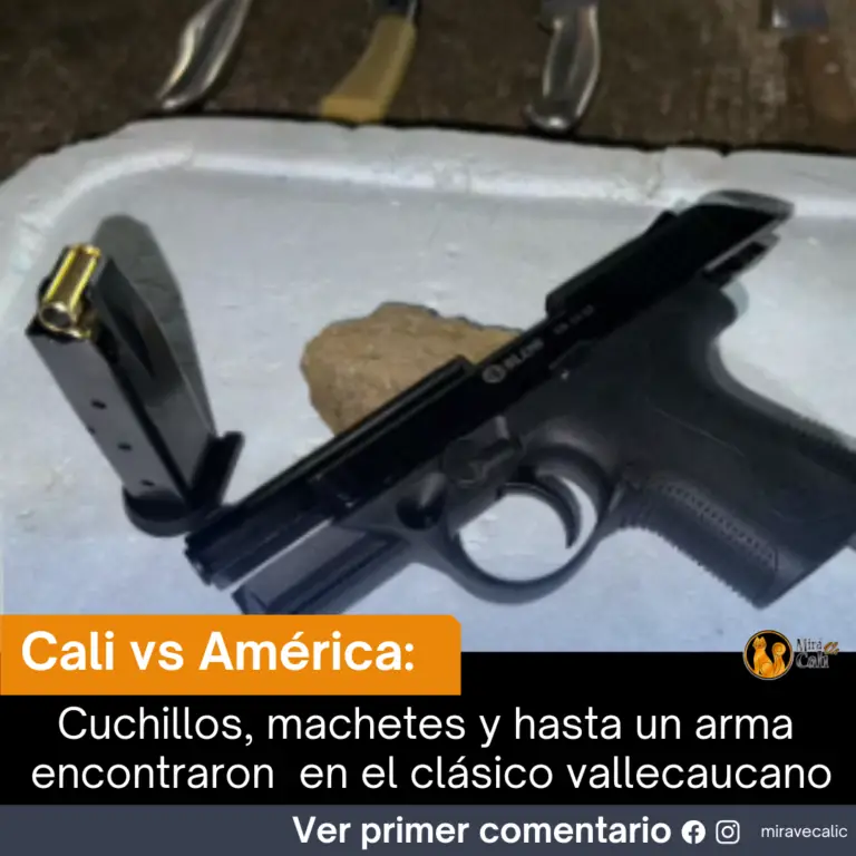 ¡Fiesta del fútbol a lo colombiano! Cuchillos, machetes y hasta un arma en el clásico vallecaucano