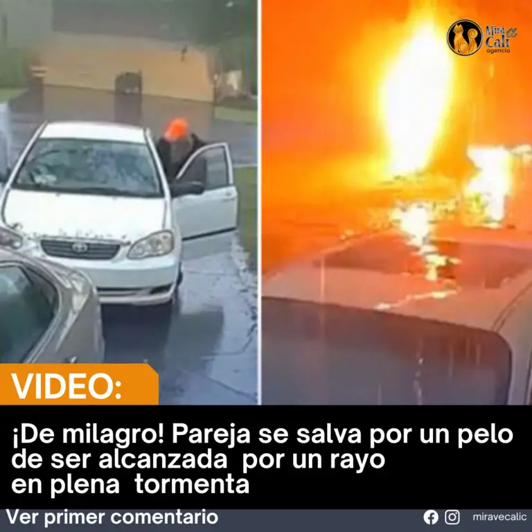 ¡De milagro! Pareja se salva por un pelo de ser alcanzada por un rayo en plena tormenta
