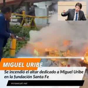 Se incendió el altar de Miguel Uribe y muchos lo ven como una señal